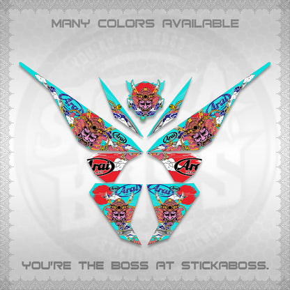 CLICK 125 V1 VARIO DECALS (2026 NEW SAMURAI MOTIF) STICKER KITS BY STICKABOSS