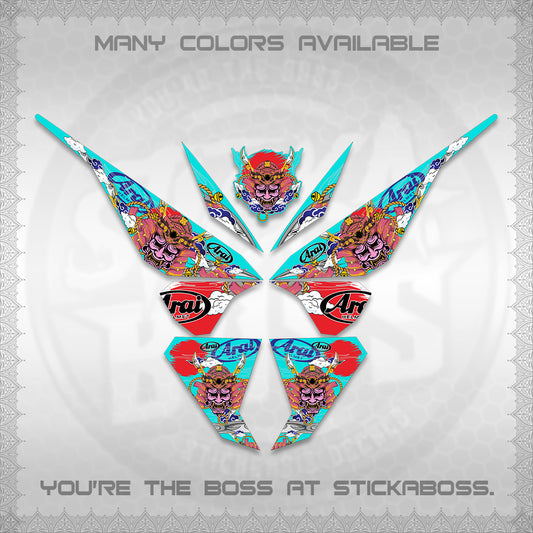 CLICK 125 V1 VARIO DECALS (2026 NEW SAMURAI MOTIF) STICKER KITS BY STICKABOSS