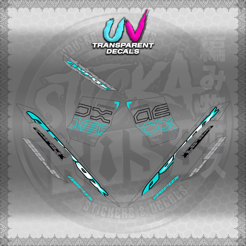 【PREMIUM UV PRINT】TRANSPARENT AEROX V3 ALPHA TURBO INDO (AV3NVBLDE)【WITH FREEBIES】