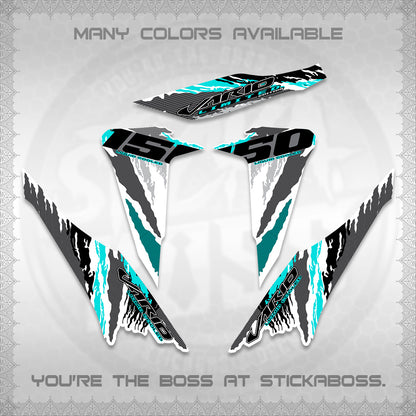 CLICK 150 V2 VARIO FOR WHITE DECALS (2022 SPECIAL SPLASH DESIGN) STICKER KITS BY STICKABOSS