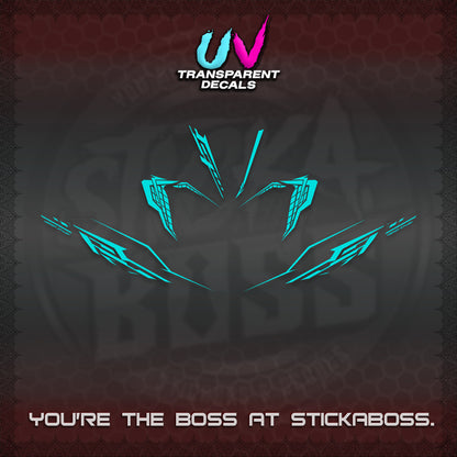 CLICK 125 V4 UV TRANSPARENT DECALS (2026 VEERIZA STYLISH DESIGN) STICKER DECALS By STICKABOSS