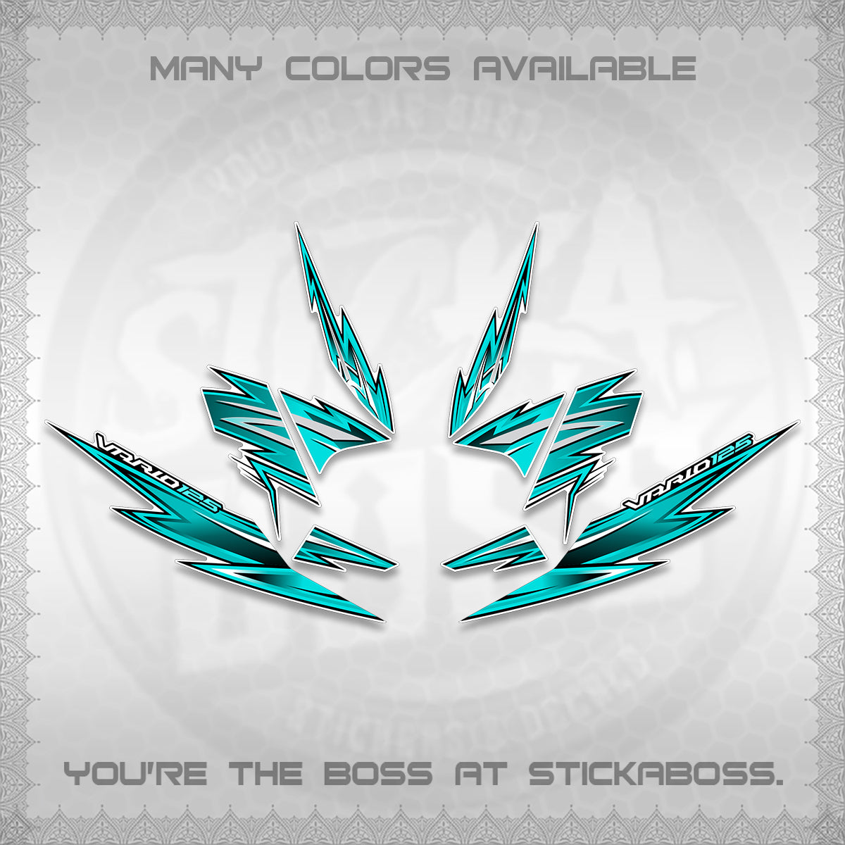 CLICK 125 V4 INDO VARIO FOR WHITE DECALS (2026 VANDOREN STYLE) STICKER DECALS By STICKABOSS