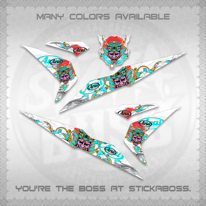 BEAT FI V2 INDO FOR WHITE DECALS (2026 NEW SAMURAI MOTIF) STICKER KITS BY STICKABOSS