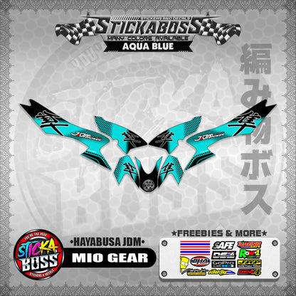 MIO GEAR STICKER DECALS ( HAYABUSA JDM )【WITH FREEBIES】