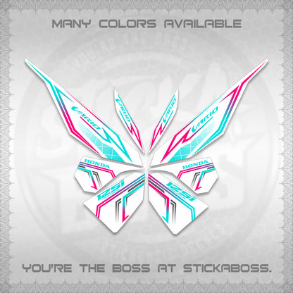 CLICK V1 VARIO DECALS FOR WHITE (2 TONE STRIPES 2026) STICKER DECALS By STICKABOSS