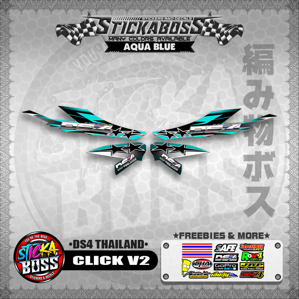 CLICK V2 STICKER DECALS ( DS4 THAILAND )【WITH FREEBIES】 – StickaBoss