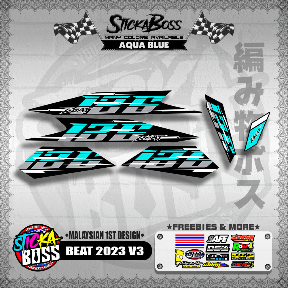 BEAT 2023 V3 DECALS ( MALAYSIAN 1ST DESIGN )【WITH FREEBIES】