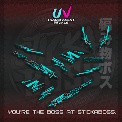 【PREMIUM UV PRINT】AEROX V1 MALAY CONCEPT ( TRANSPARENT NVX STARLIGHT ) STICKER DECALS By STICKABOSS