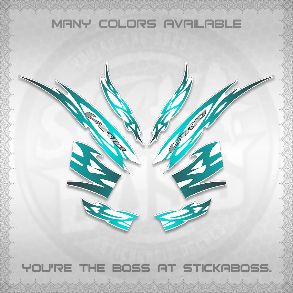 CLICK 125 V2 INDO STRIPING FOR WHITE DECALS (2026 NUSANTARA MOTIF) STICKER DECALS By STICKABOSS