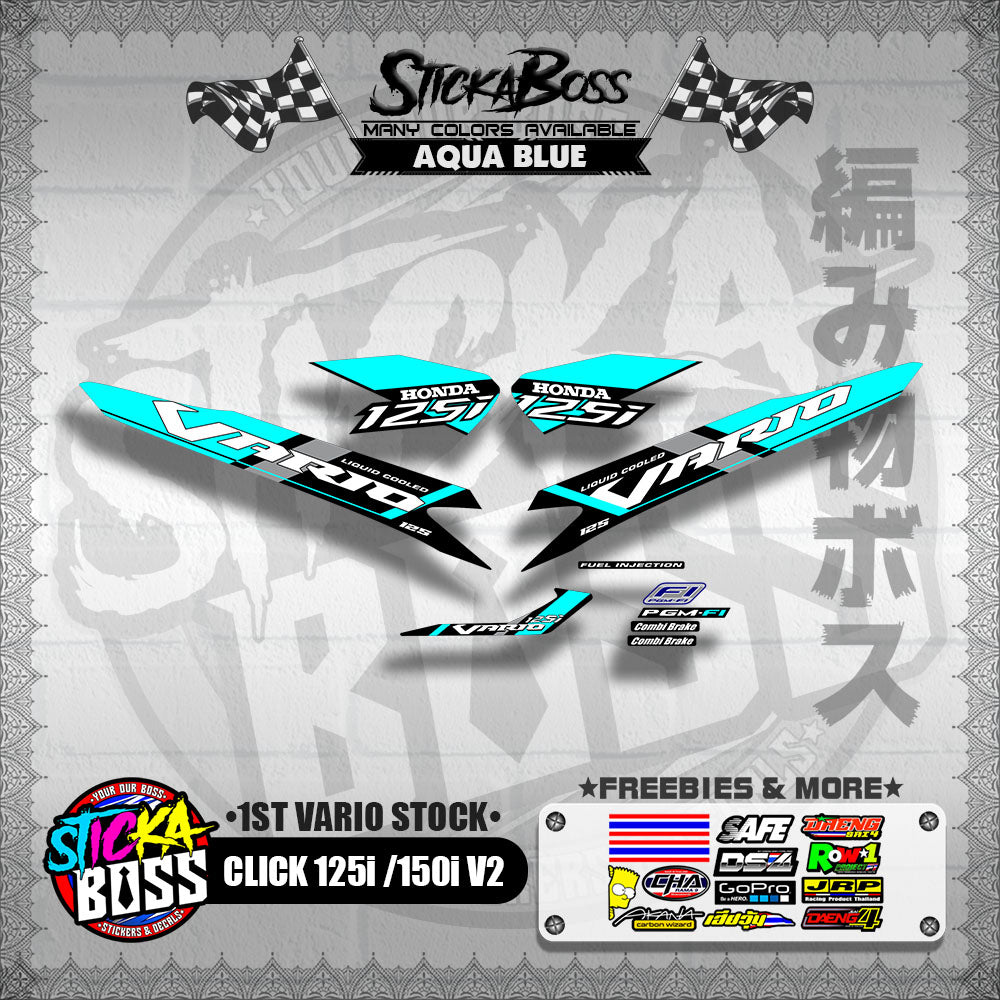 CLICK 125i / 150i V2 DECALS ( 1ST VARIO STOCK )【WITH FREEBIES】