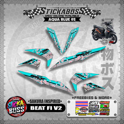 BEAT V2 STICKER DECALS ( SAKURA INSPIRED )【WITH FREEBIES】