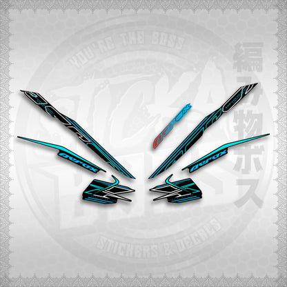 STICKER DECALS for AEROX V3 ALPHA TURBO INDO (AV3CYCI) By STICKABOSS (SOFIE LAMINATED WATERPROOF)