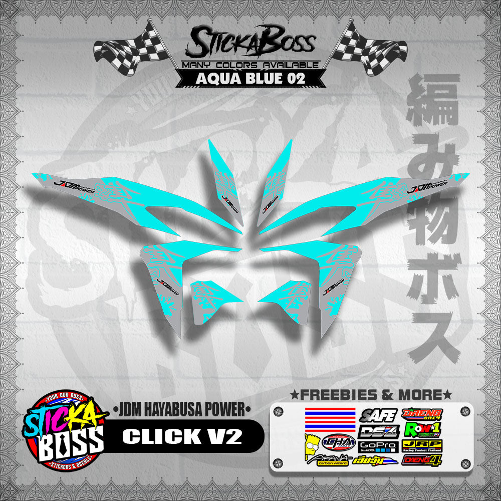 CLICK V2 DECALS ( JDM HAYABUSA POWER )【WITH FREEBIES】