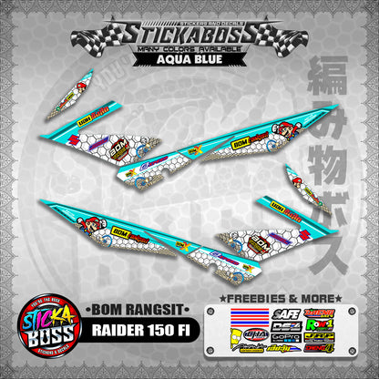 RAIDER 150 FI INDO DECALS ( BOM RANGSIT )【WITH FREEBIES】