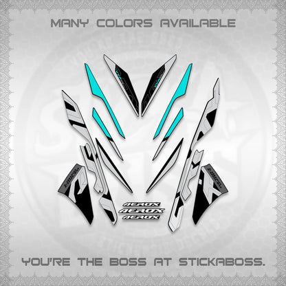 AEROX V3 ALPHA TURBO STOCK DECALS (STOCK DESIGN 2026)STICKER DECALS By STICKABOSS