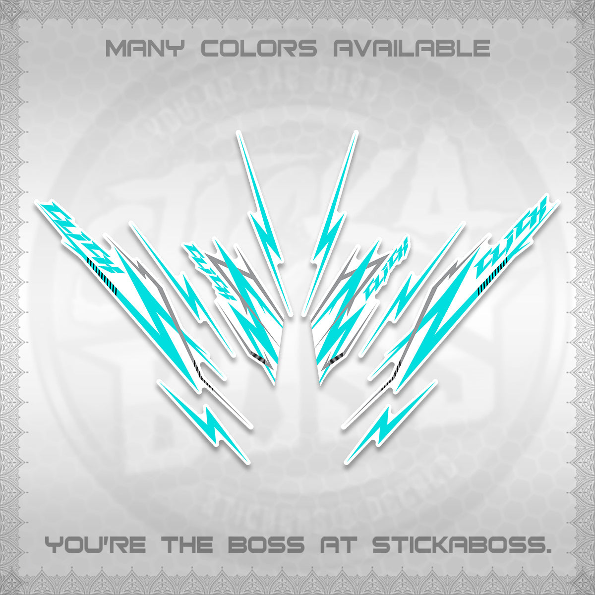 CLICK 125 V2 INDO FOR WHITE DECALS (2024 CL 00-A8 STYLE) STICKER KITS By STICKABOSS