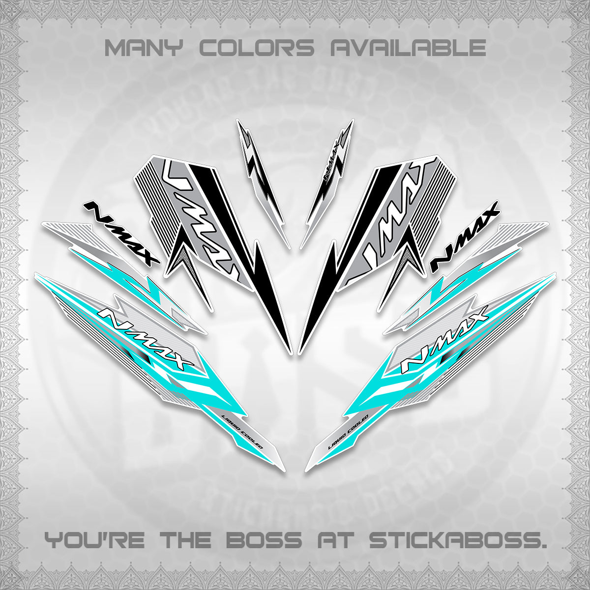 NMAX V2 FOR WHITE DECALS (2026 VARIO STYLE) STICKER DECALS By STICKABOSS