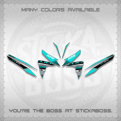 CLICK 125 V2 DECALS (2026 LIQUID COOLED DESIGN)STICKER DECALS BY STICKABOSS