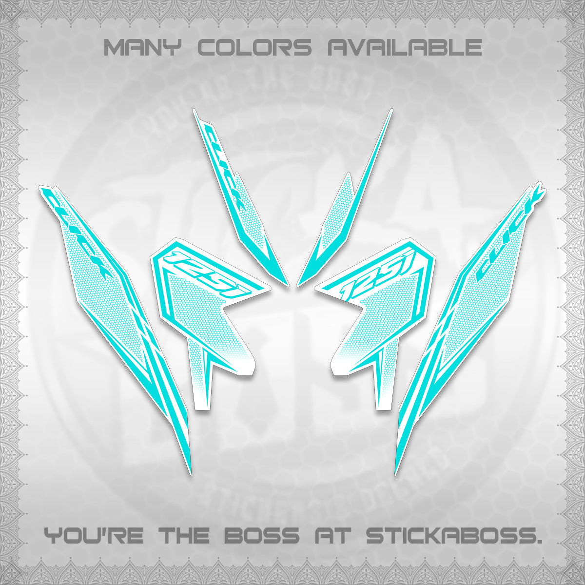 CLICK 125 V3 FOR WHITE DECALS (2026 LINE UP DESIGN) STICKER KITS By STICKABOSS