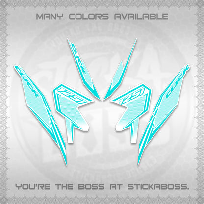 CLICK 125 V3 FOR WHITE DECALS (2026 LINE UP DESIGN) STICKER KITS By STICKABOSS