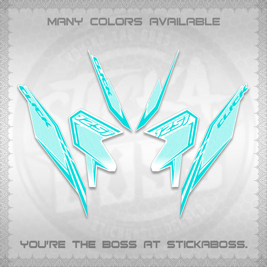 CLICK 125 V3 FOR WHITE DECALS (2026 LINE UP DESIGN) STICKER KITS By STICKABOSS