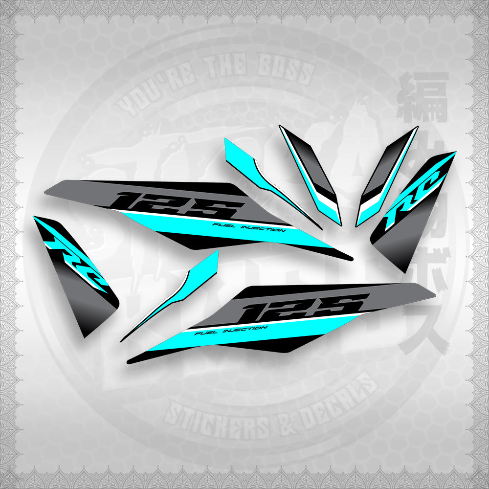 STICKER DECALS for MIO I 125 (MIIM3DARCED) By STICKABOSS (SOFIE LAMINATED WATERPROOF)