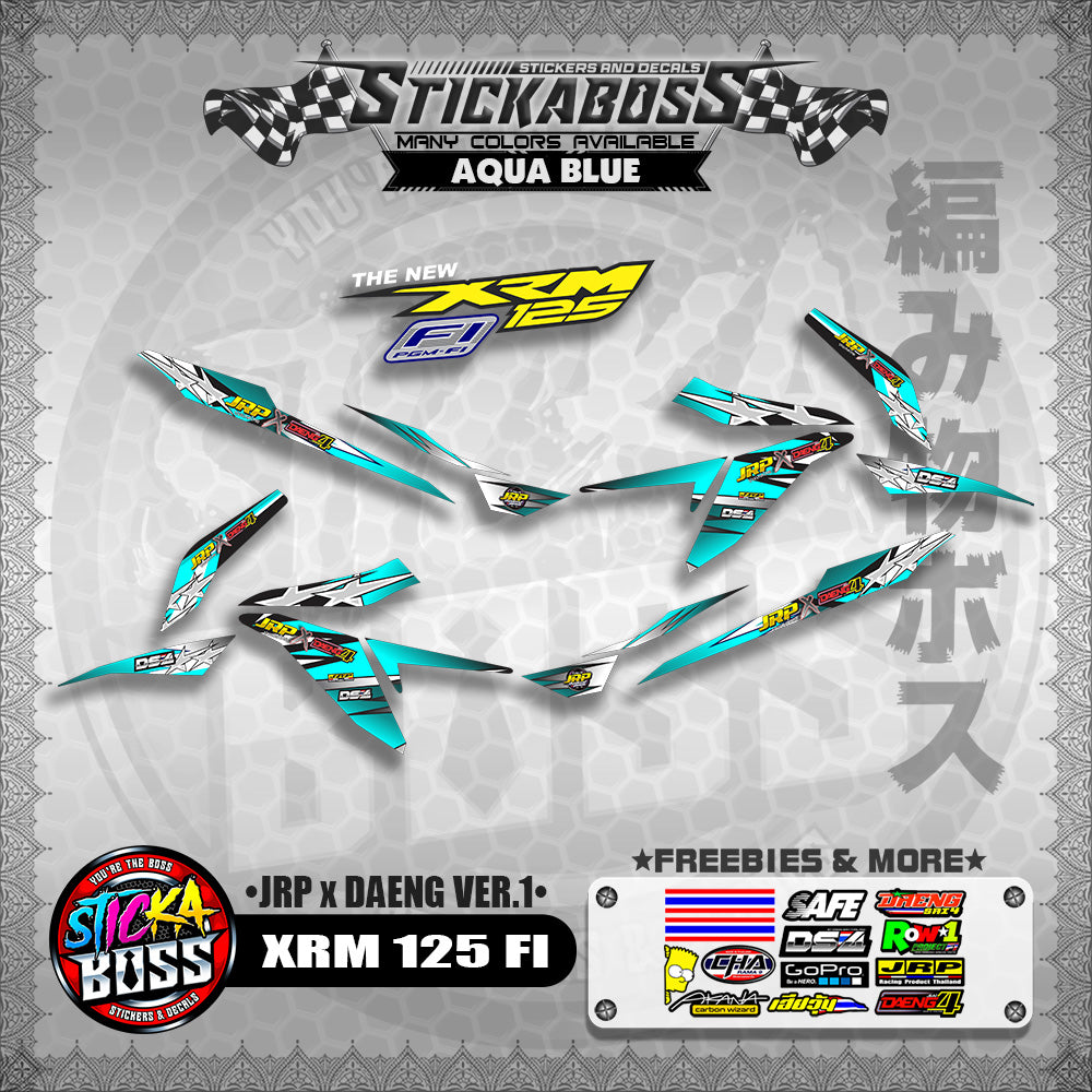 XRM 125 FI Decals - (JRP x DAENG VER.1) [STREET BIKE CONCEPT]【PREMIUM GLOSSY LAMINATED】