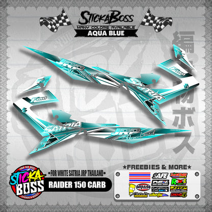 RAIDER 150 CARB DECALS ( FOR WHITE SATRIA JRP THAILAND )【WITH FREEBIES】