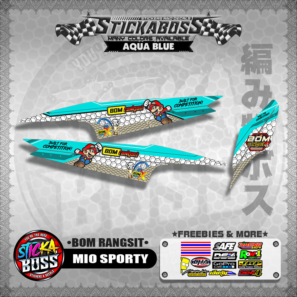 MIO SPORTY INDO STICKER DECALS ( BOM RANGSIT )【WITH FREEBIES】