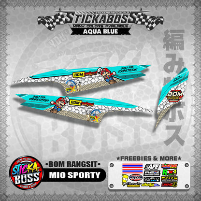 MIO SPORTY INDO STICKER DECALS ( BOM RANGSIT )【WITH FREEBIES】