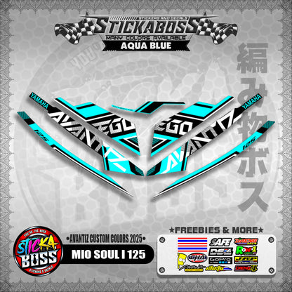 MIO SOUL I 125 STICKER DECALS ( AVANTIZ CUSTOM COLORS 2025 )【WITH FREEBIES】
