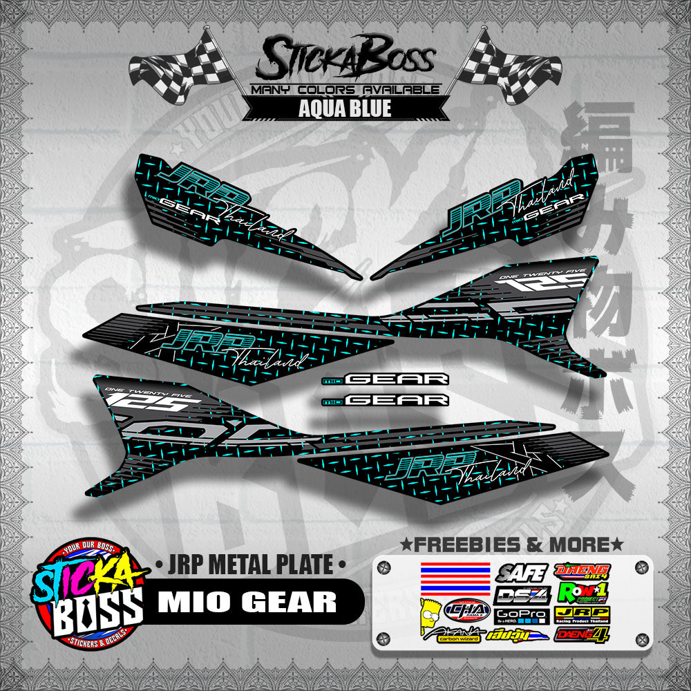 MIO GEAR DECALS ( JRP METAL PLATE )【WITH FREEBIES】