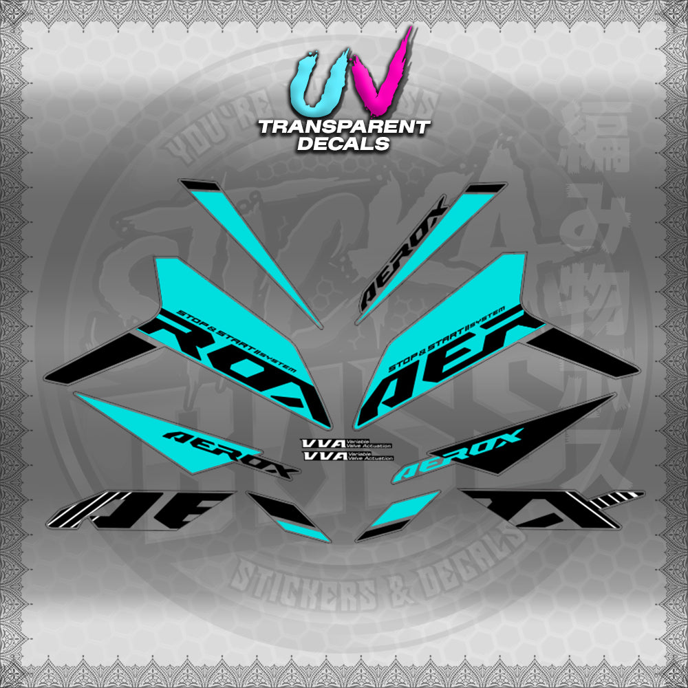 【PREMIUM UV PRINT】TRANSPARENT AEROX V3 ALPHA TURBO INDO (AV3SODE25)【WITH FREEBIES】