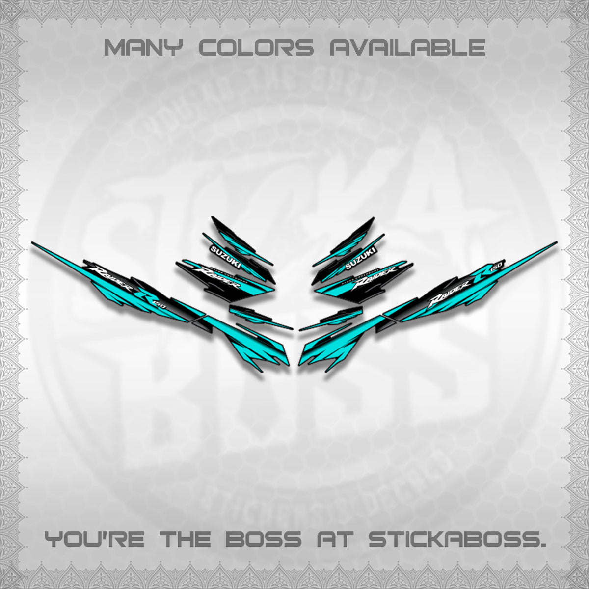 RAIDER 150 FI SATRIA DECALS (MINIMALIST 0016 DESIGN)STICKER DECALS By STICKABOSS