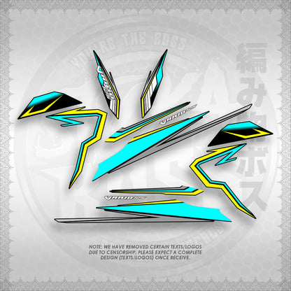 STICKER DECALS for CLICK 125 V3 (CV3VAVRDE) By STICKABOSS (SOFIE LAMINATED WATERPROOF)