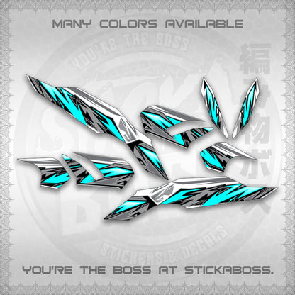 CLICK V3 INDO MALAY CONCEPT ( FOR WHITE STRIPING NEW CUSTOM DESIGN ) STICKER DECALS By STICKABOSS