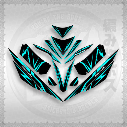 STICKER DECALS for MIO 4 (MIRGADE) By STICKABOSS (SOFIE LAMINATED WATERPROOF)