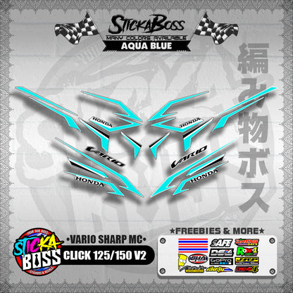 CLICK 125 / 150 V2 DECALS ( VARIO SHARP MC )【WITH FREEBIES】
