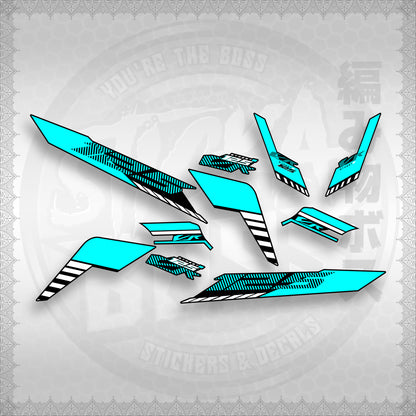 STICKER DECALS for CLICK 125 V3 (CV3VRSTDE) By STICKABOSS (SOFIE LAMINATED WATERPROOF)