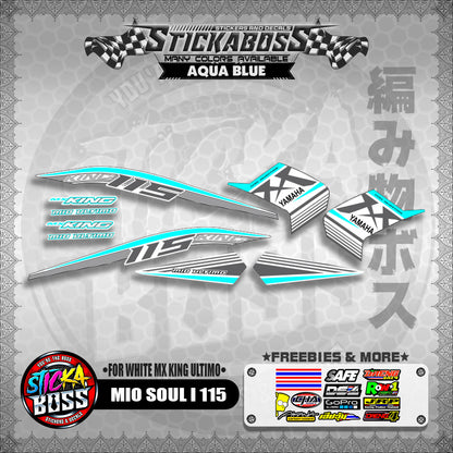 MIO SOUL I 115 STICKER DECALS ( FOR WHITE MX KING ULTIMO )【WITH FREEBIES】