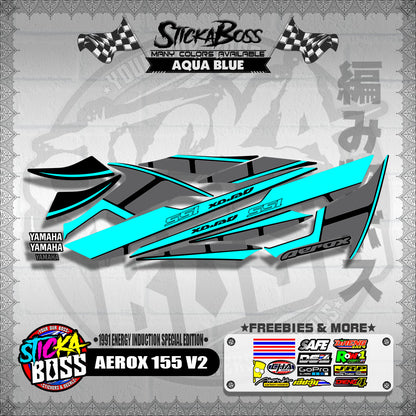AEROX 155 V2 DECALS ( 1991 ENERGY INDUCTION SPECIAL EDITION )【WITH FREEBIES】