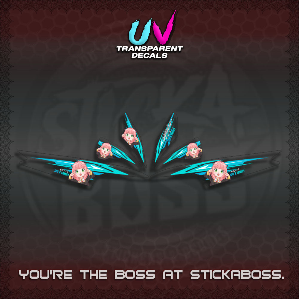 MIO SPORTY UV TRANSPARENT DECALS (2026 ANYA MOTIF DESIGN)STICKER DECALS By STICKABOSS