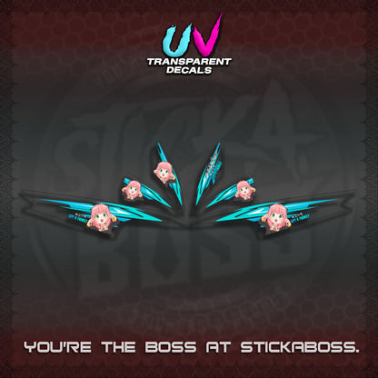 MIO SPORTY UV TRANSPARENT DECALS (2026 ANYA MOTIF DESIGN)STICKER DECALS By STICKABOSS