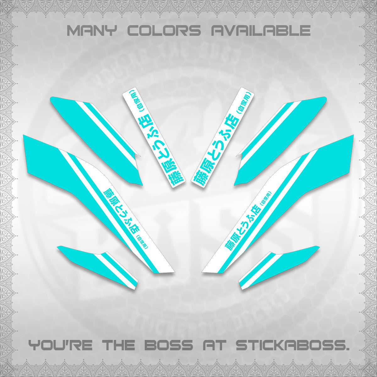 NMAX V2 FOR WHITE DECALS (TRUENO STYLE DESIGN) STICKER KITS By STICKABOSS