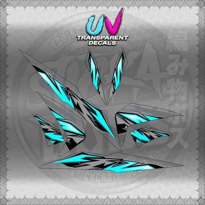 TRANSPARENT BEAT 110 V2 INDO-MALAY CONCEPT (STRIPING MOTIF DESIGN) STICKER DECALS for STICKABOSS