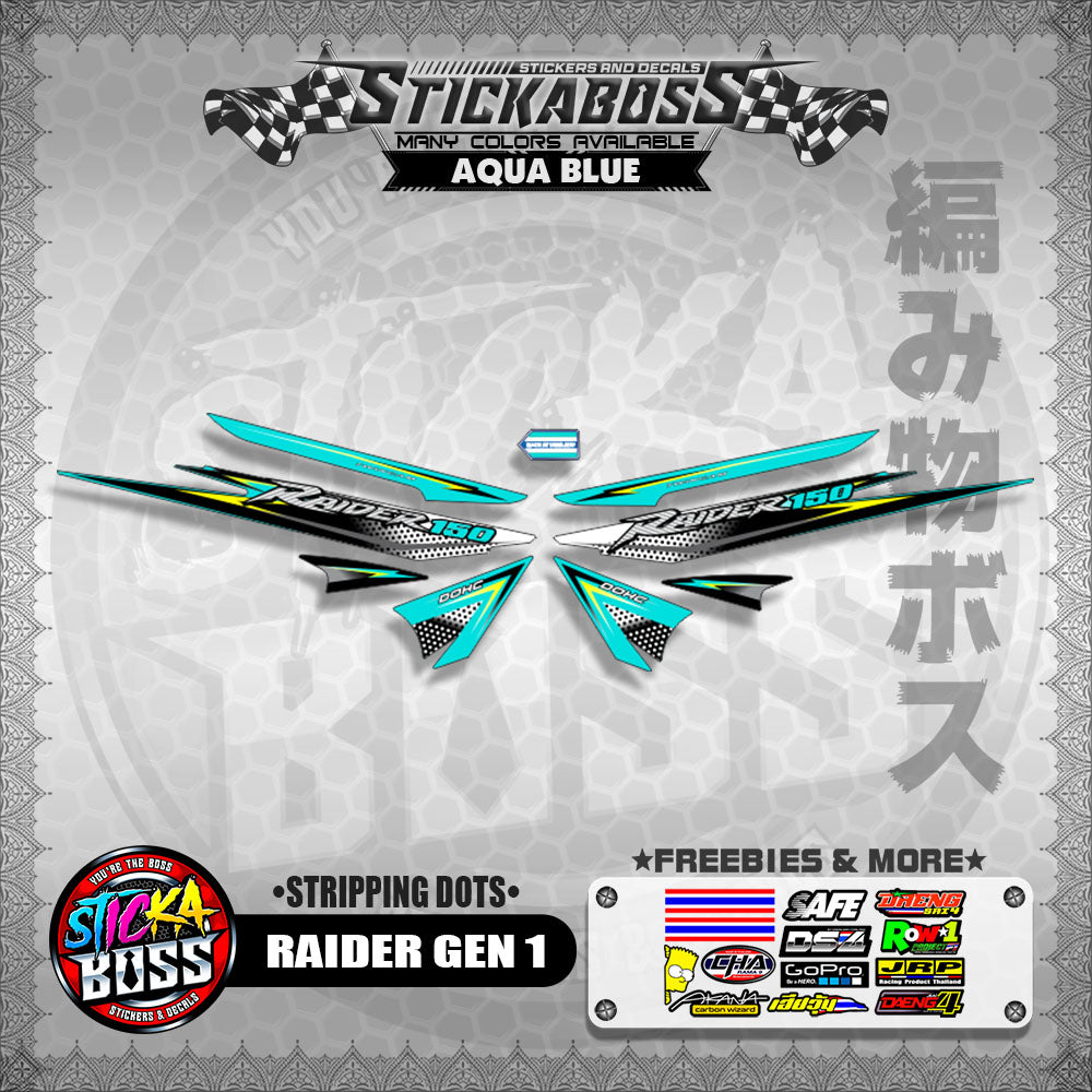 RAIDER GEN 1 STICKER DECAL ( STRIPPING DOTS)【WITH FREEBIES】