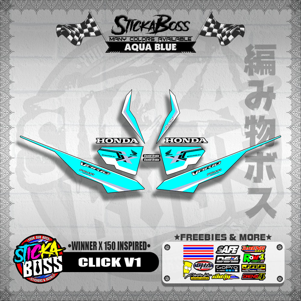 CLICK V1 DECALS ( WINNER X 150 INSPIRED )【WITH FREEBIES】
