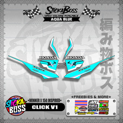 CLICK V1 DECALS ( WINNER X 150 INSPIRED )【WITH FREEBIES】