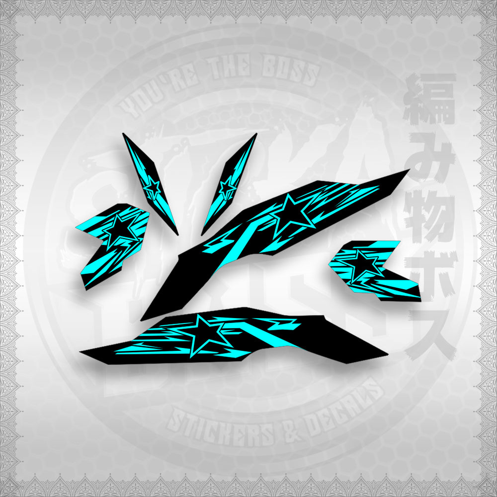 STICKER DECALS for CLICK V3 (CV3VRSTST) By STICKABOSS (SOFIE LAMINATED WATERPROOF)