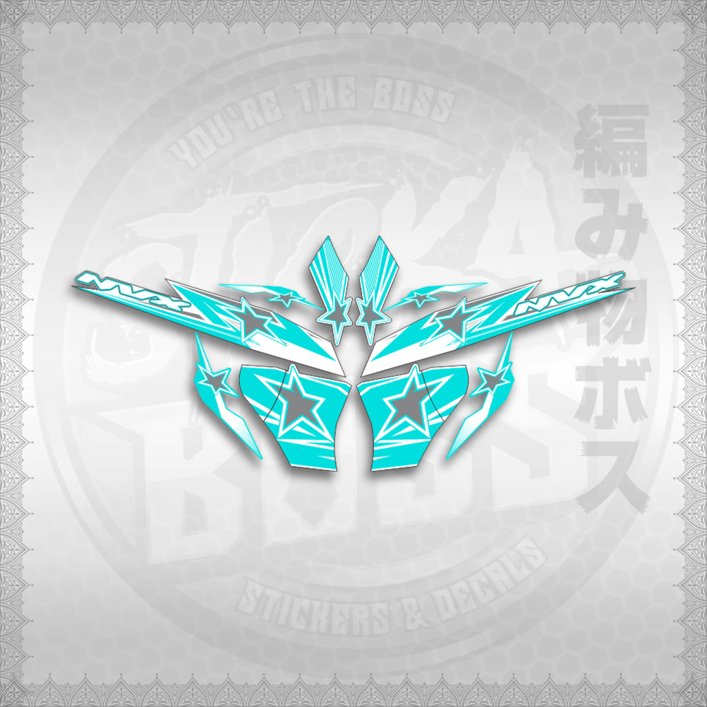 STICKER DECALS for AEROX 155 V2 FOR WHITE (AV220STAP) By STICKABOSS (SOFIE LAMINATED WATERPROOF)